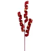 Liberty Floral Red and Gold Polka Dot Curly Spray