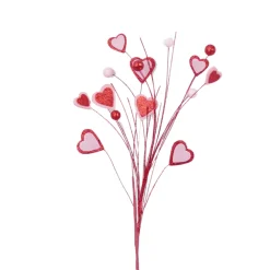 Liberty Floral Red and Pink Heart Pick