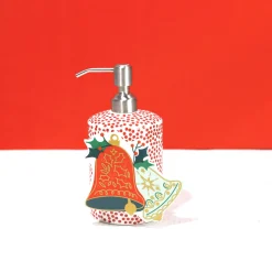 Happy Everything Red Dot Mini Cylinder Soap Pump by !