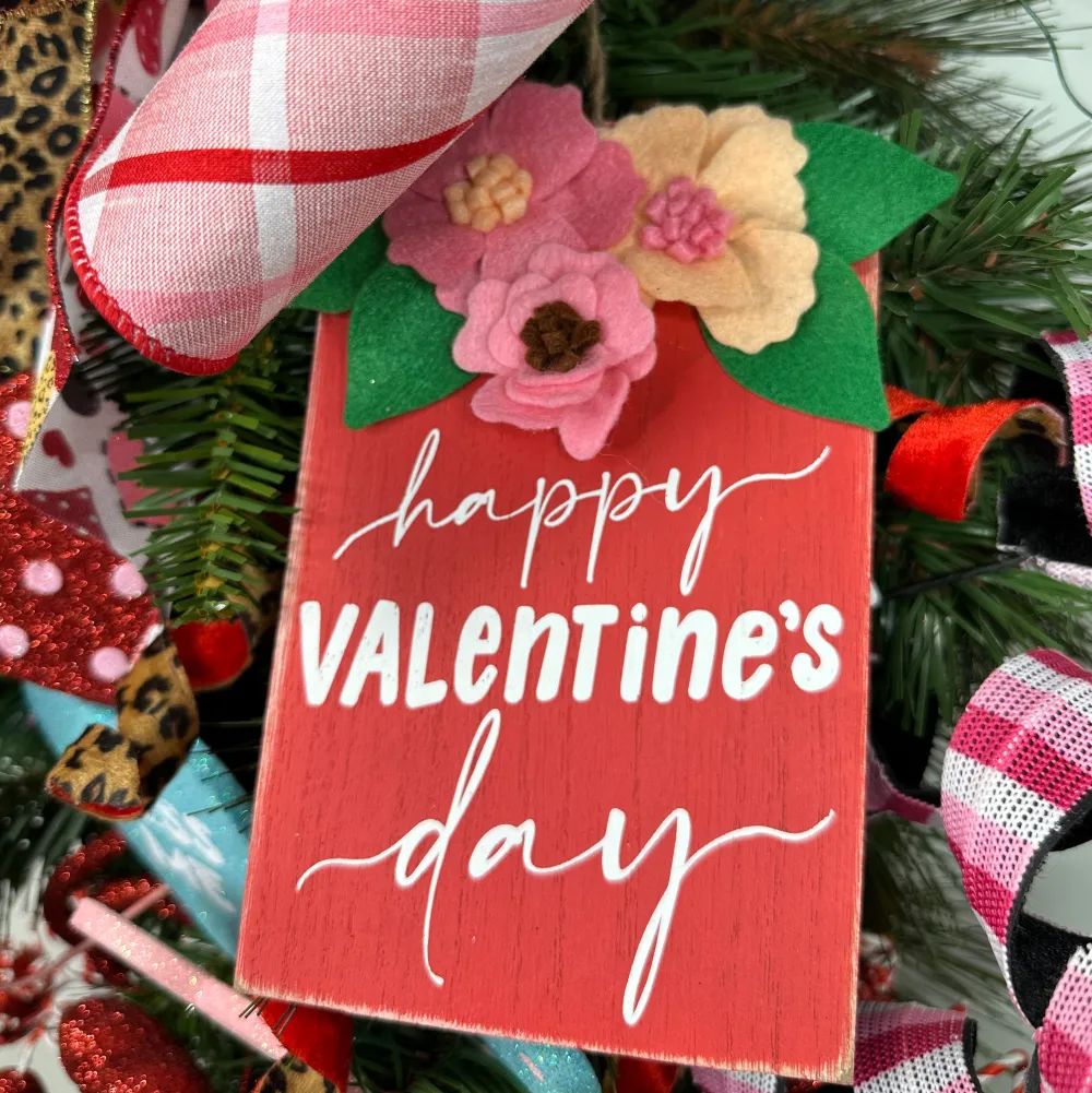 Direct Export Co. Red Floral Valentine's Day Ornament