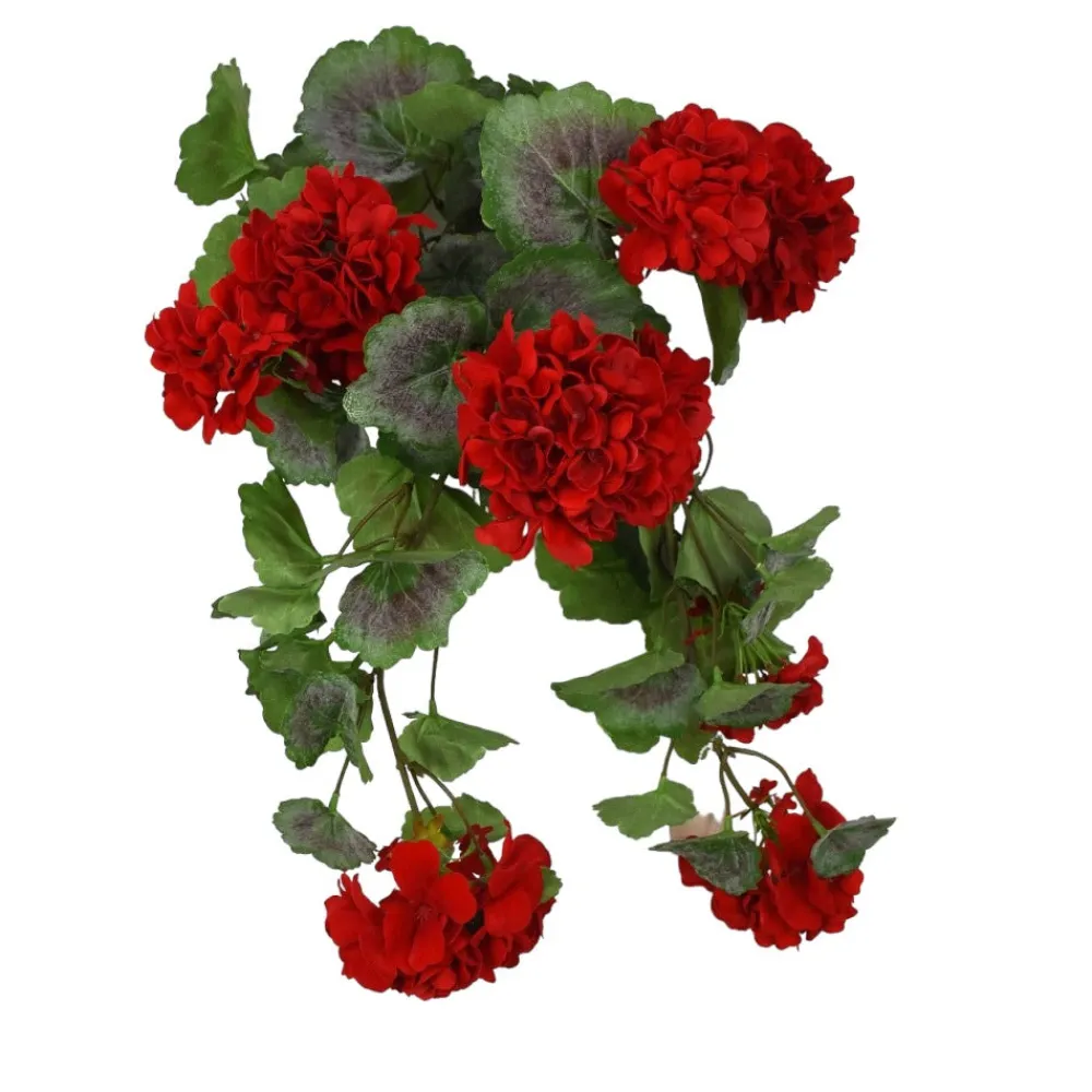 Direct Export Co. Red Geranium Hanging Bush, 22"