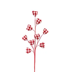 Liberty Floral Red Gingham Heart Spray