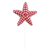 Liberty Floral Red Gingham Star Pick