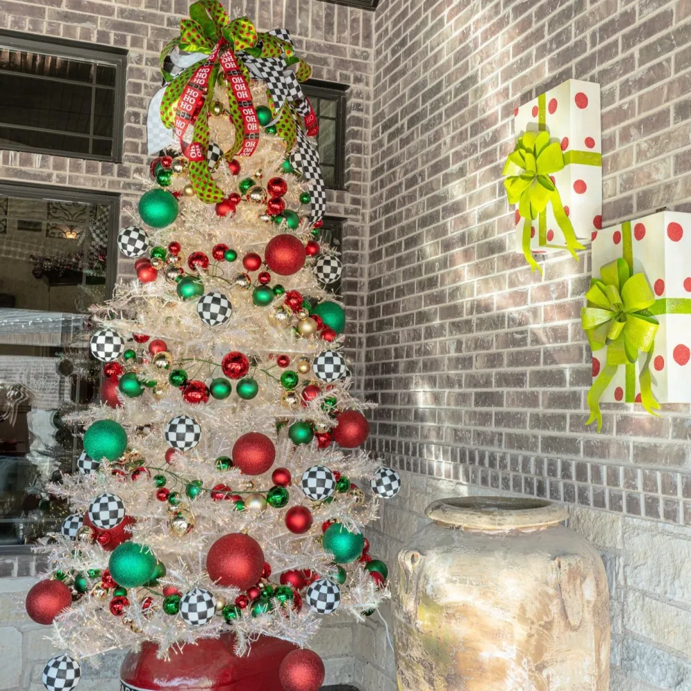 Farrisilk Red Glitter Ball Ornament, 8"