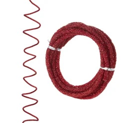 RAZ Red Glittered Rope Garland, 10'