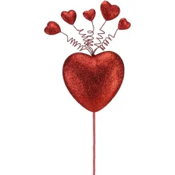 Craig Bachman Red Glitter Heart with Springy Hearts HPick, 27.5"