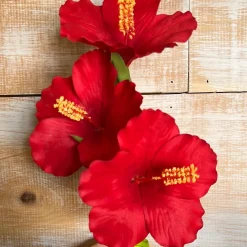 Liberty Floral Red Hibiscus Spray, 27
