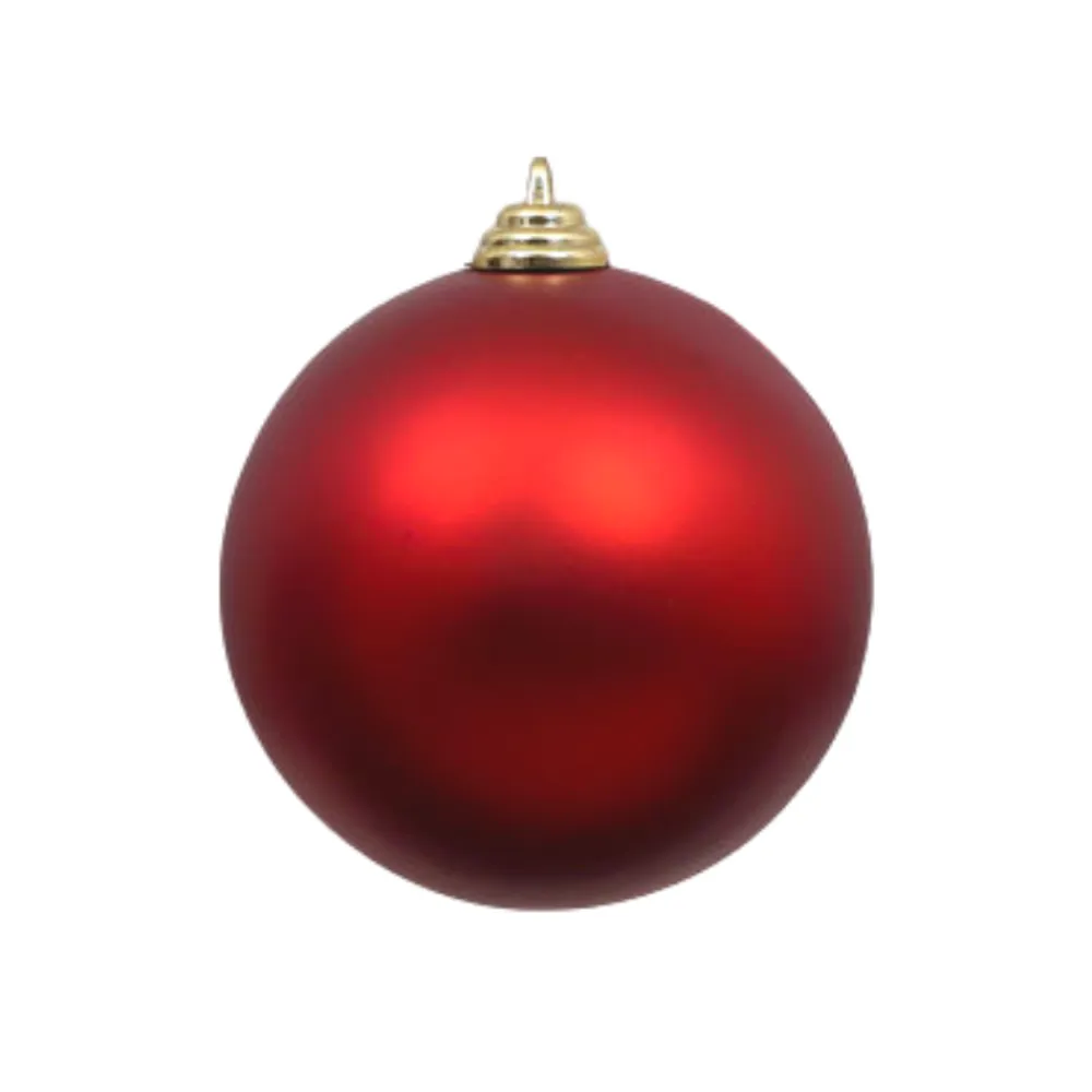 Farrisilk Red Matte Ball Ornament, 8"