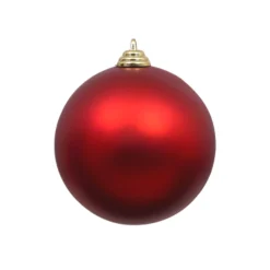 Farrisilk Red Matte Ball Ornament, 6"