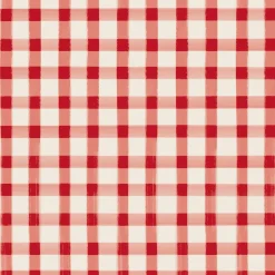 Hester & Cook Red Painted Check Cocktail Napkin Set