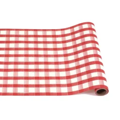 Hester & Cook Red Painted Check Runner