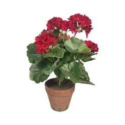 RAZ Red Potted Geranium