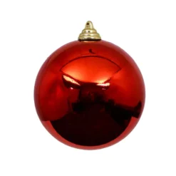 Farrisilk Red Shiny Ball Ornament, 6"