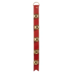 RAZ Red Sleigh Bell Door Hanger, 32"