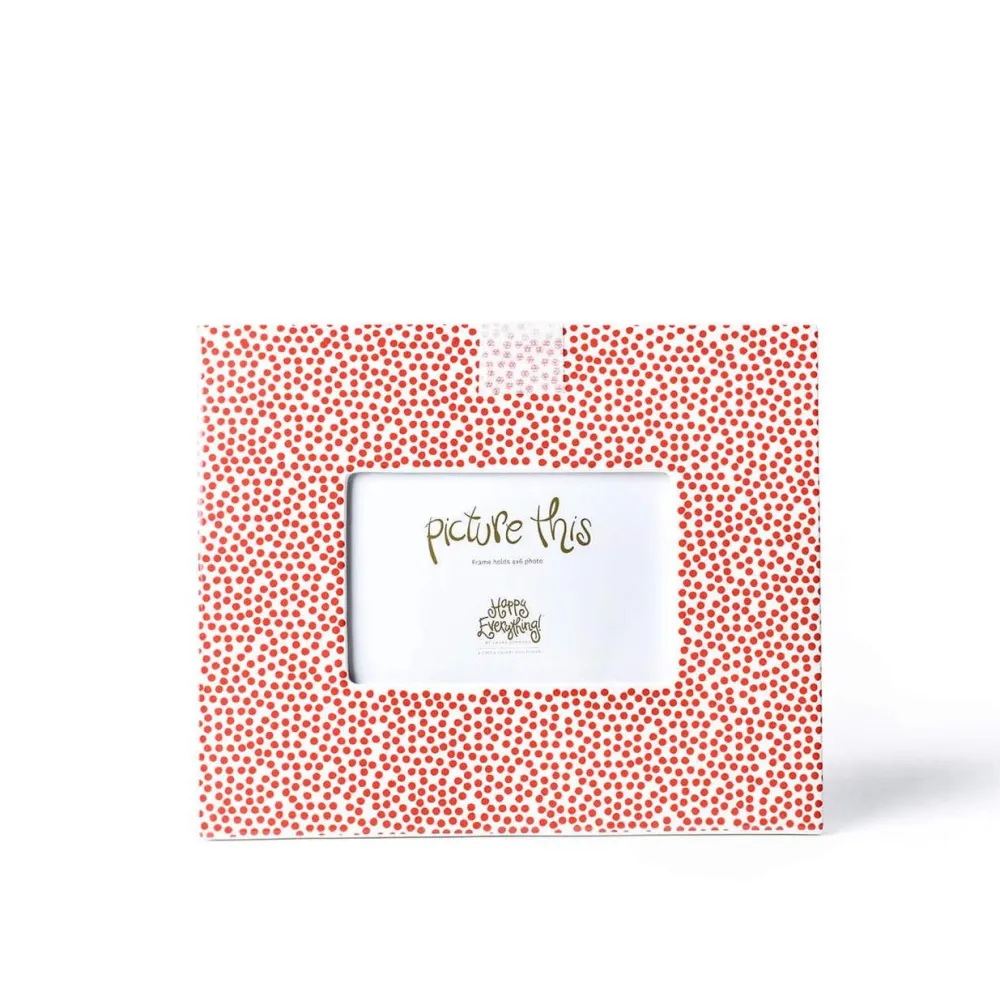 Happy Everything Red Small Dot Mini Frame by !
