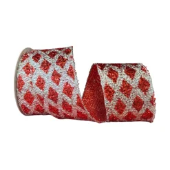 Direct Export Co. Red Tinsel Ribbon, 2.5" X 10YD