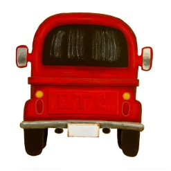 The Round Top Collection Red Truck Pocket, Back View
