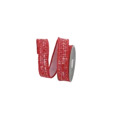 Farrisilk Red Valentine's Tweed Ribbon, 1" X 10YD