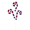 Liberty Floral Red, White, and Blue Felt Ball Curly Spray