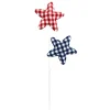 Liberty Floral Red, White, and Blue Gingham Star Spray