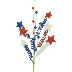 Liberty Floral Red, White and Blue Star Ball & Twist Spray