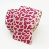 Farrisilk Retro Pink Cheetah Iridescent Ribbon 4"X10YD