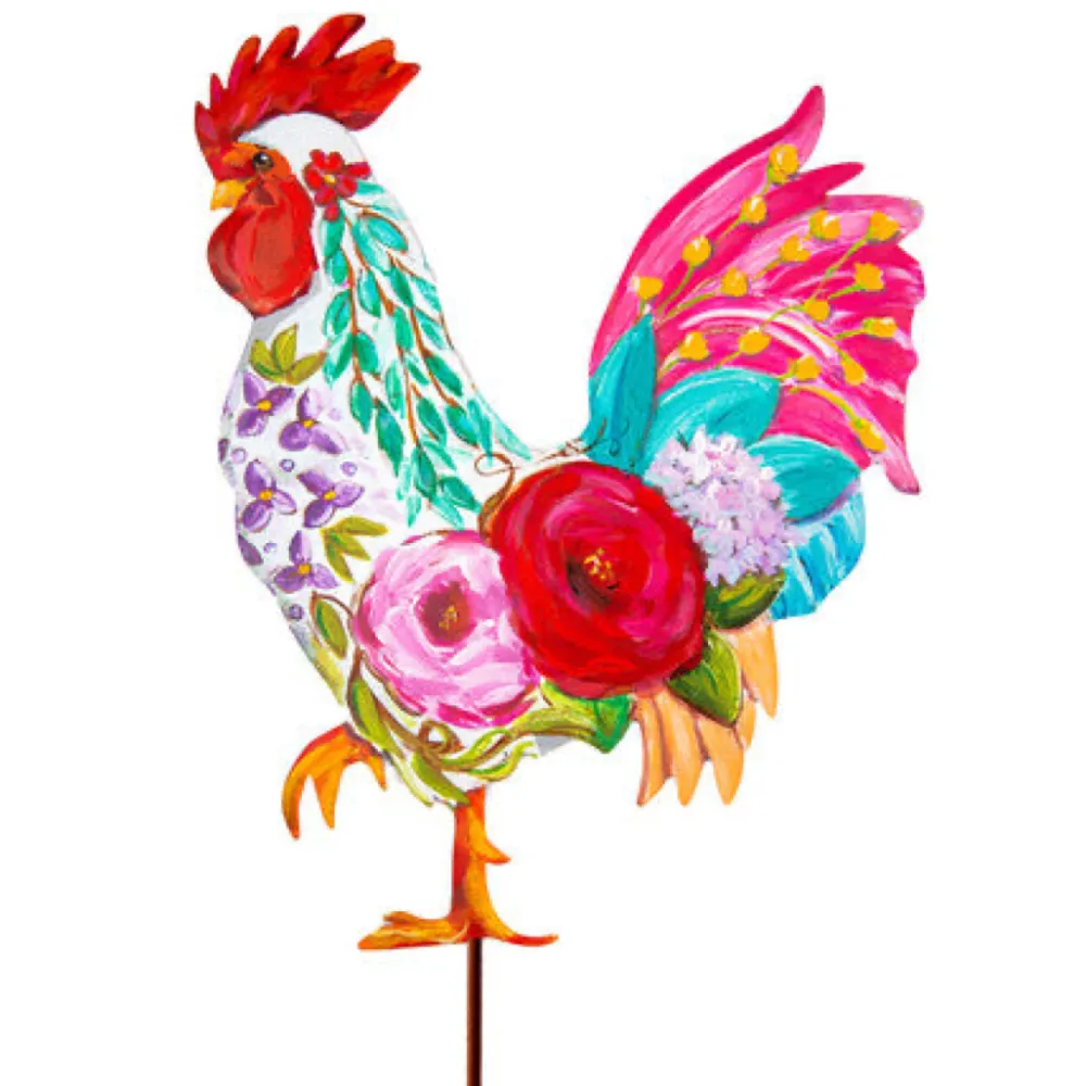 The Round Top Collection Rooster of Flowers