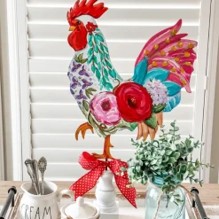 The Round Top Collection Rooster of Flowers