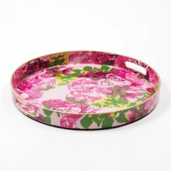 8 Oak Lane Rose Garden Round Tray