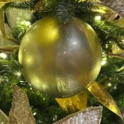 Farrisilk Rose Gold Candy Apple Ball Ornament, 4"