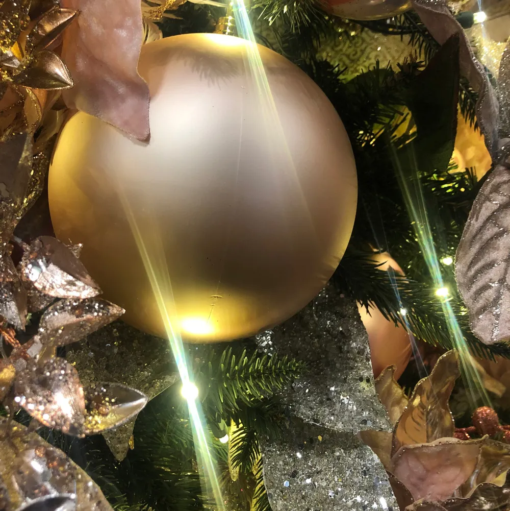 Farrisilk Rose Gold Matte Ball Ornament, 4"