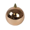 Farrisilk Rose Gold Shiny Ball Ornament, 4"