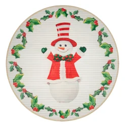 The Round Top Collection Round Joyful Snowman Mat