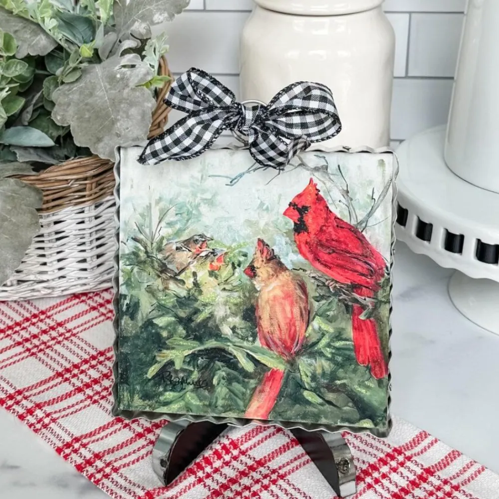 The Round Top Collection Rozie’s Cardinal Family Mini Gallery Art