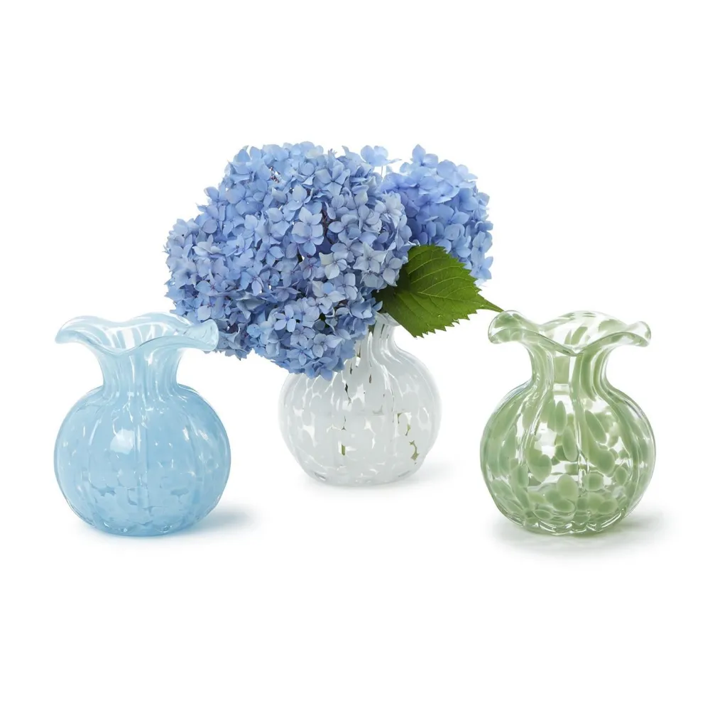 Two's Company Ruffled Edge Spotted Vase