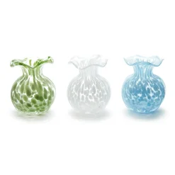 Two's Company Ruffled Edge Spotted Vase
