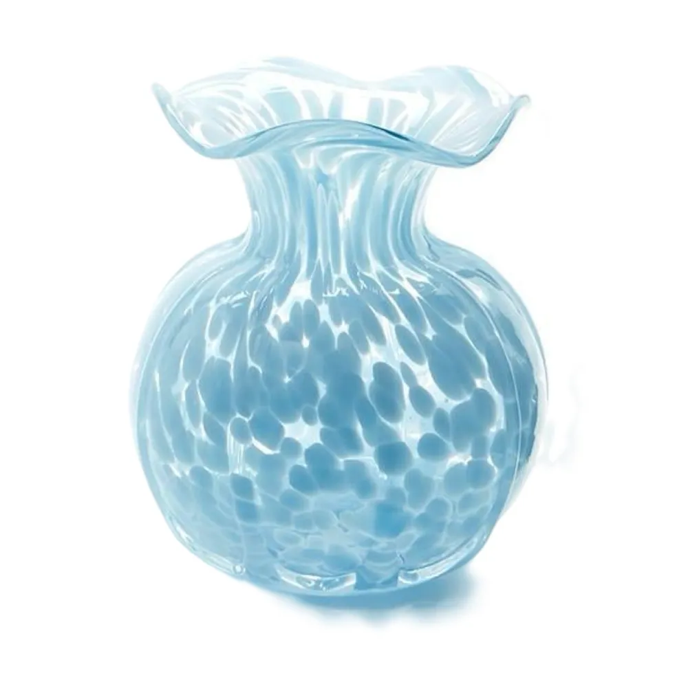Two's Company Ruffled Edge Spotted Vase