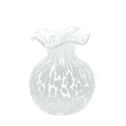 Two's Company Ruffled Edge Spotted Vase