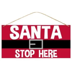 Craig Bachman Santa Stop Here Sign
