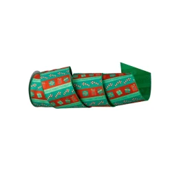 Regency Satin Candy Cane with Gifts Ribbon, 4" X 10YD