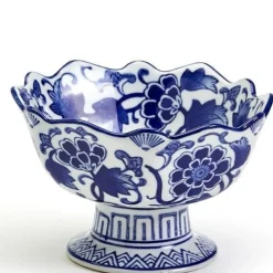Two's Company Scalloped Edge Footed Bowl
