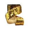 D. Stevens Sequin La Garconne Bright Gold Ribbon, 2.5" X 10YD
