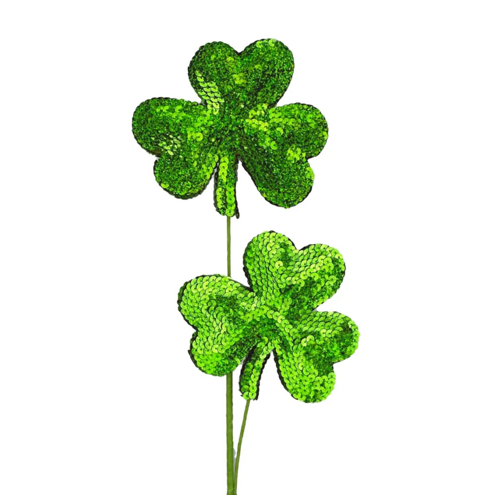 Liberty Floral Sequin Shamrock Spray