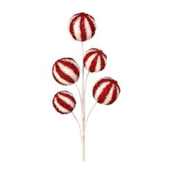 Regency Sequin Sparkle Red and White Ball Pick
