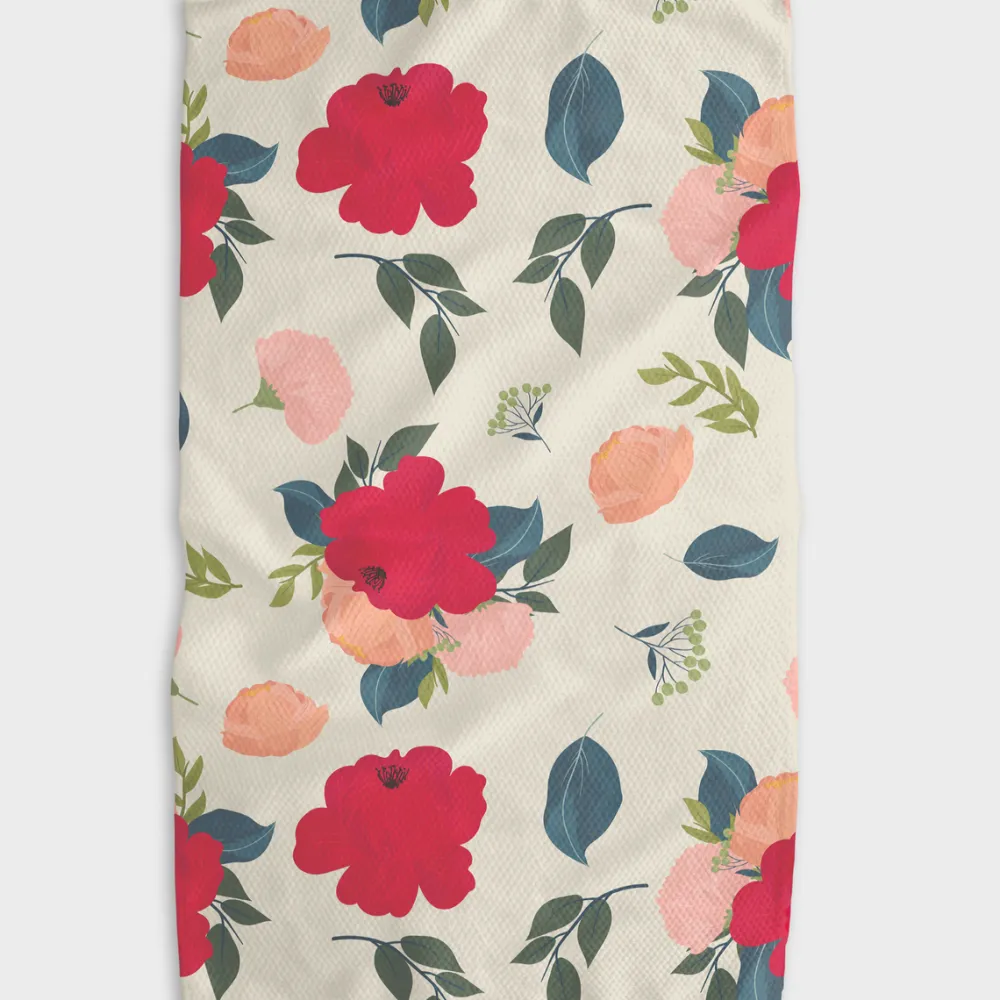 Geometry Showered With Love Kitchen Tea Towel