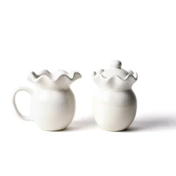 Coton Colors Signature Ruffle Cream and Sugar Set