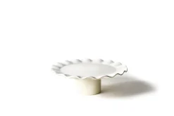 Coton Colors Signature White Ruffle Cake Stand, 11"