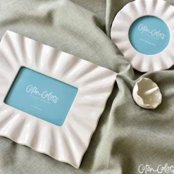 Coton Colors Signature White Ruffle Frame by