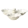 Coton Colors Signature White Ruffle Three Bowl Server
