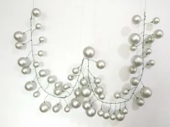 Farrisilk Silver Ball Garland, 10'